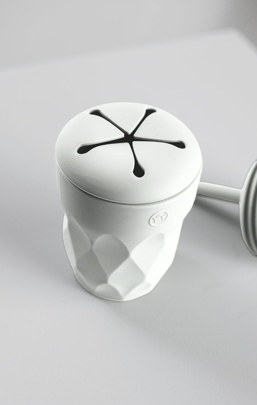 Silicone Cup with Straw and Snack Lid