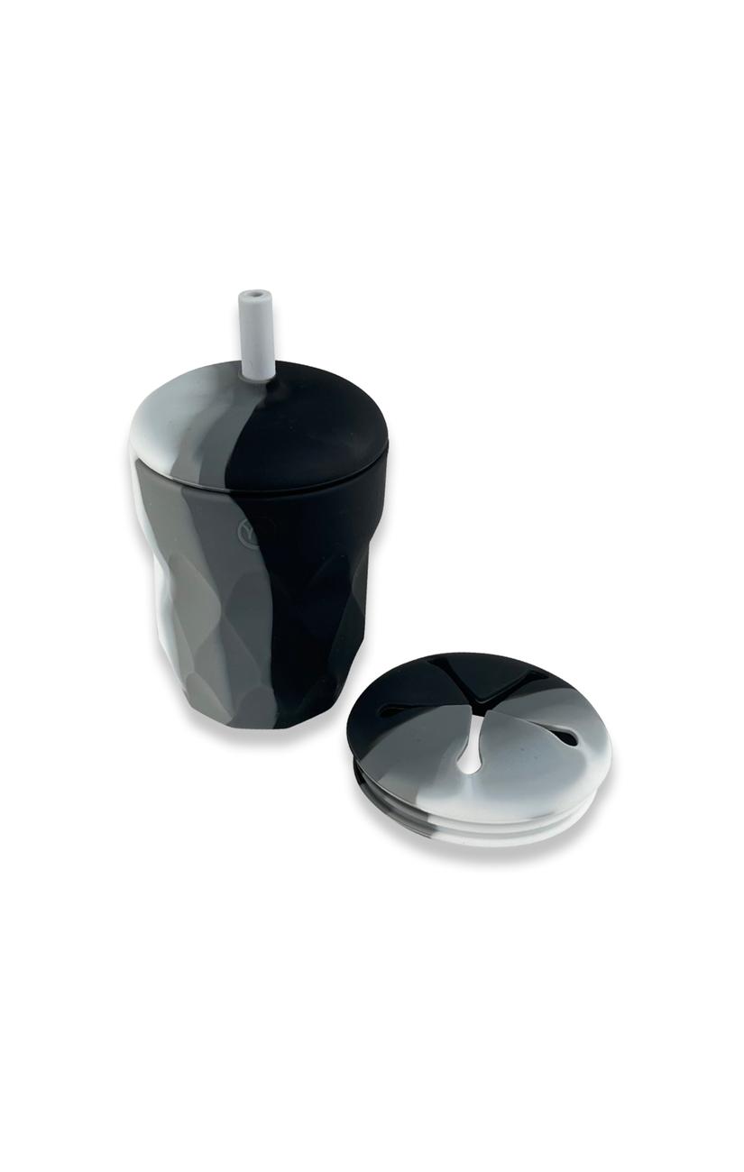 Siliconen beker met rietje & snack deksel