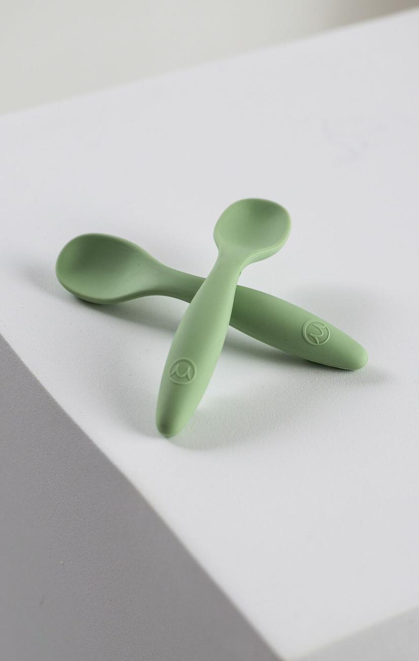 Siliconen babylepel set 2-delig