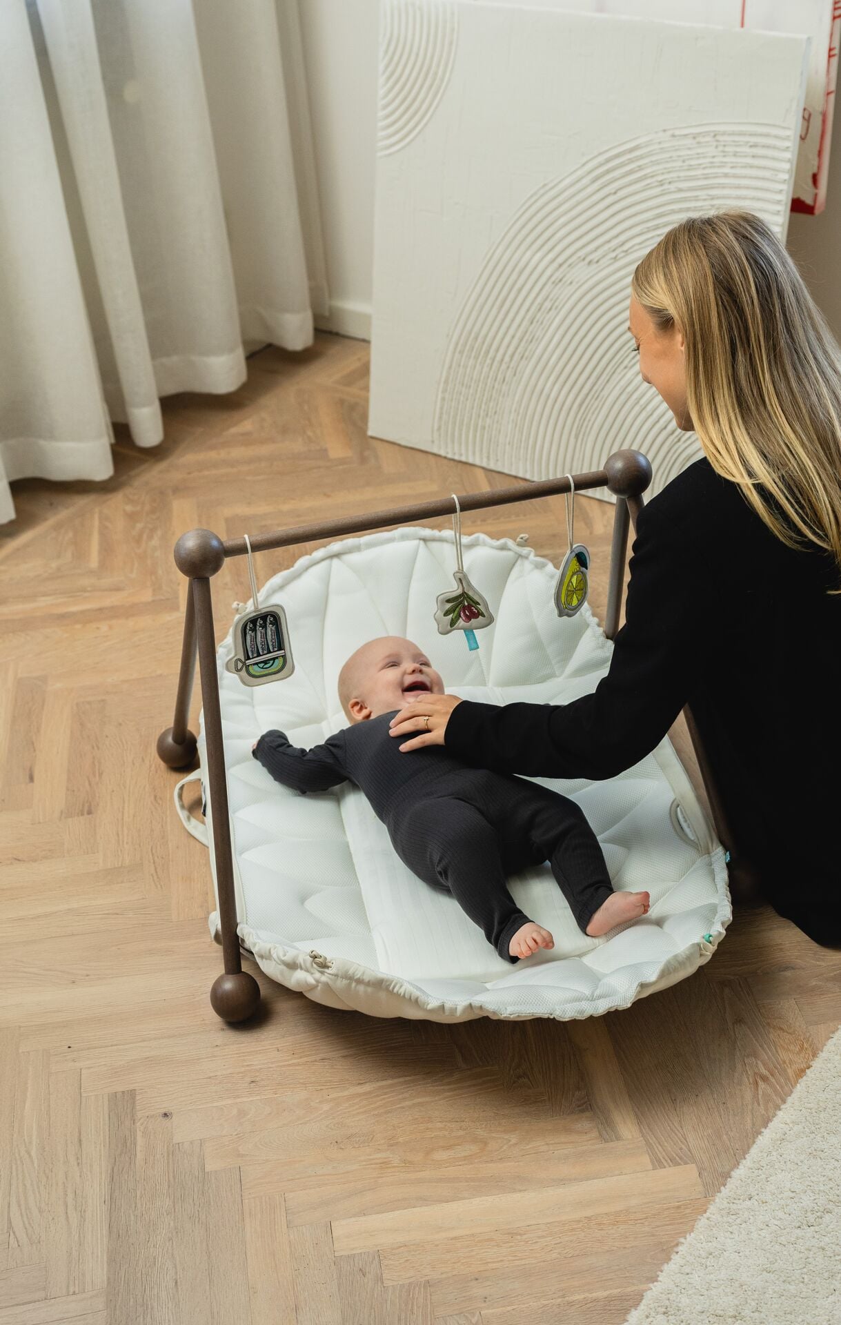 Houten Babygym & Zachte Speeltjes